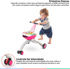 Immagine di Push Walker Walk Behind & Ride, bianco/rosa